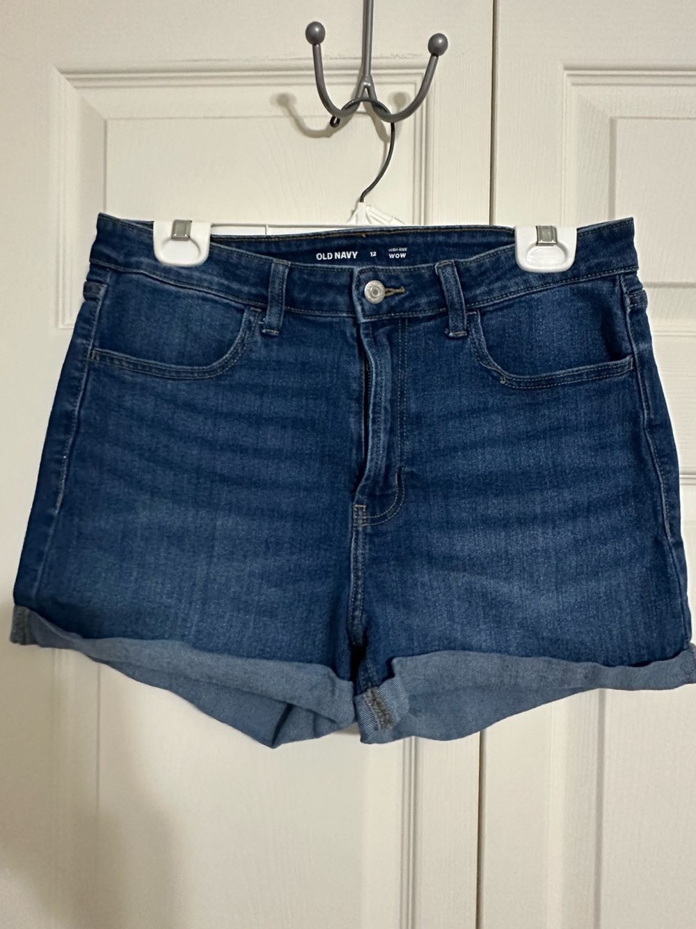 Old Navy Dark Blue Rolled-Hem Denim Shorts